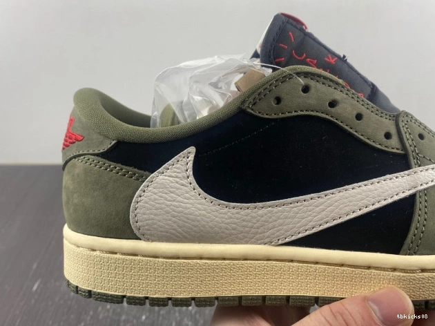 Rep TBkick OLIVE' SCOTT SP 'BLACK X 1 DM7866-002 OG TRAVIS AIR JORDAN LOW 0811